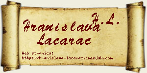 Hranislava Laćarac vizit kartica